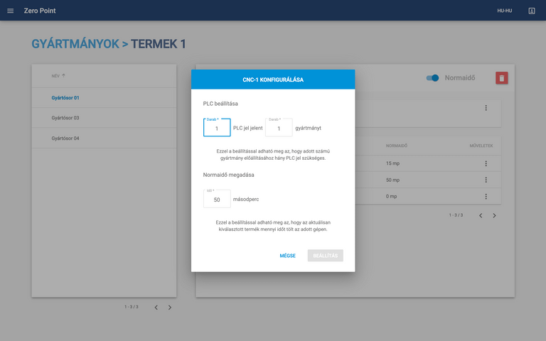 Ipar 4.0 Zero Point Alapmodul
